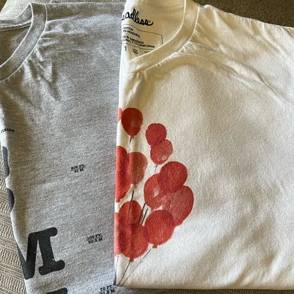 Threadless 2XL T-Shirts Bear with Balloons & Humorous Eye Chart - Picture 9 of 11